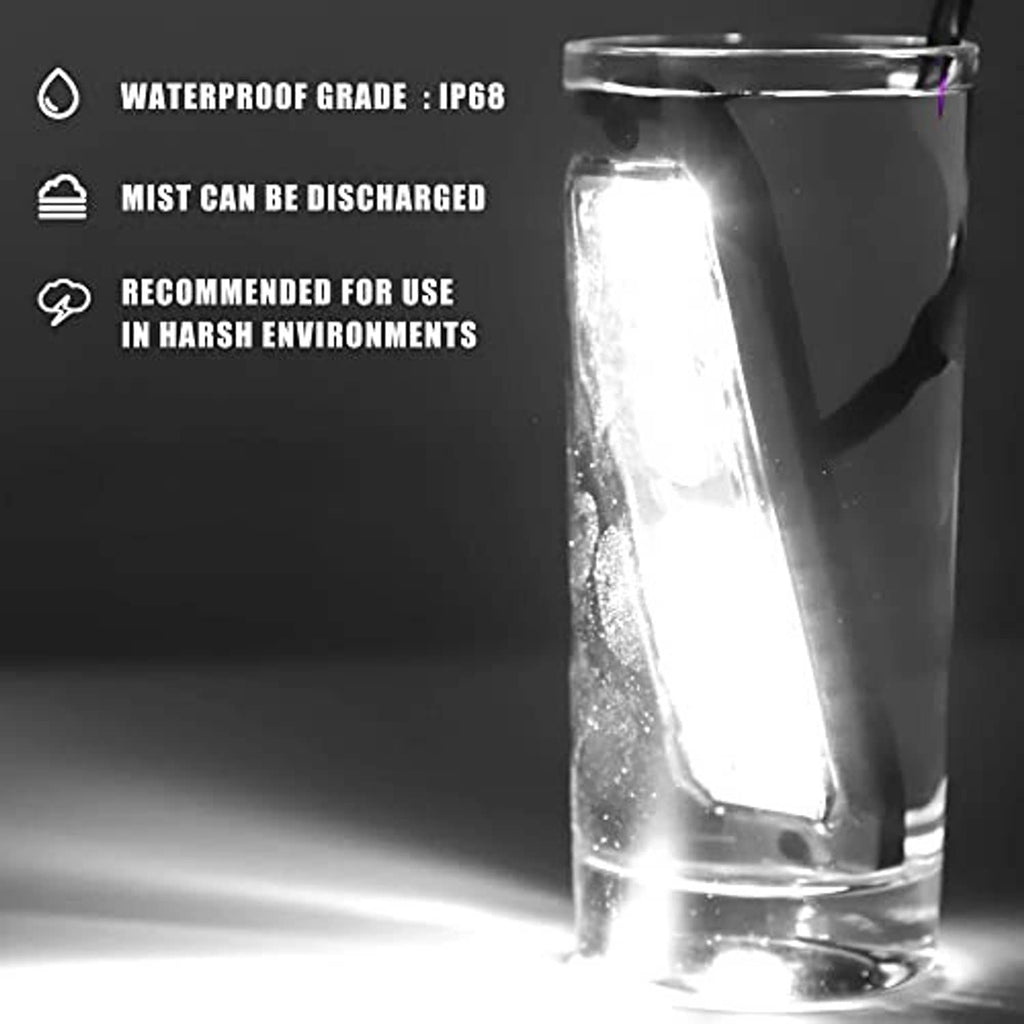 Waterproof rectangular LED emergency side marker light with bright illuminated lens