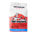 Saf instant yeast pouch, white top with red center and blue bottom, 1 lb size
