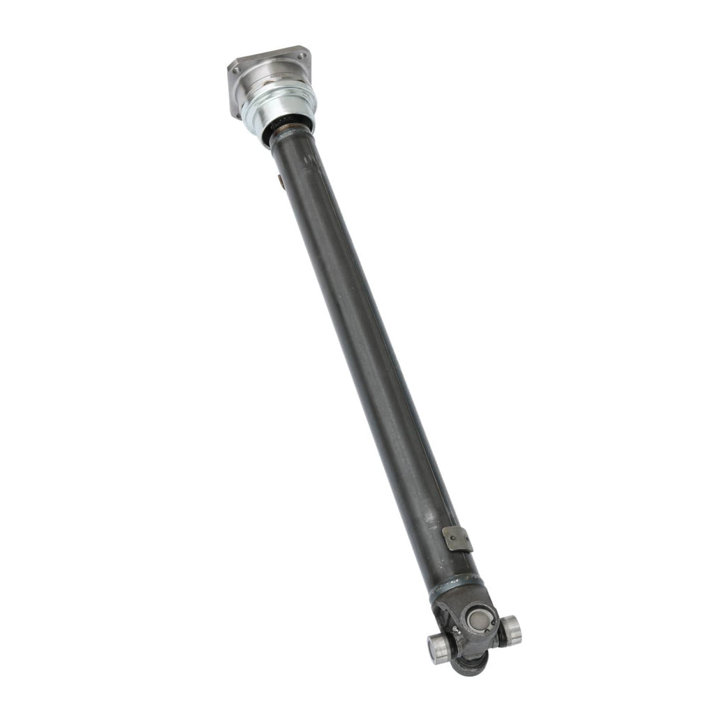 Front prop drive shaft assembly with long metal shaft and end universal joint
