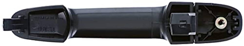 Primed black exterior door handle with interior latch/connector area exposed