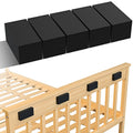 Black furniture wall protector pads, 8-piece set for headboard and bed rails