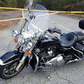 Clear motorcycle windshield with metal mounting bracket for Harley Touring Road King Special