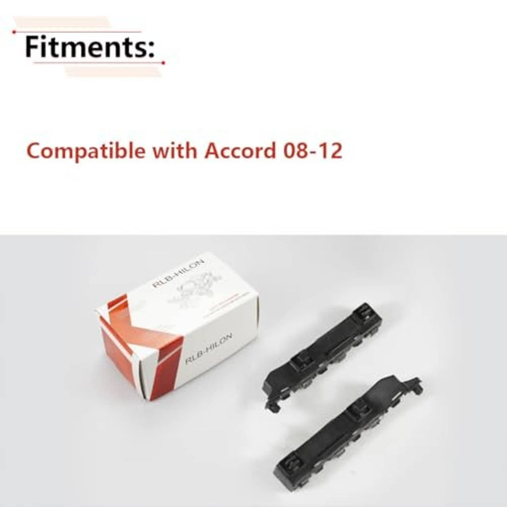 Black front bumper bracket with mounting clips and clips on bracket edges
