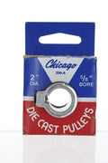 2 in die-cast single V-groove pulley, 5/8 in bore (boxed)