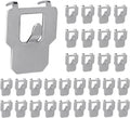 Set of silver metal claw drywall picture hangers with serrated locking hooks