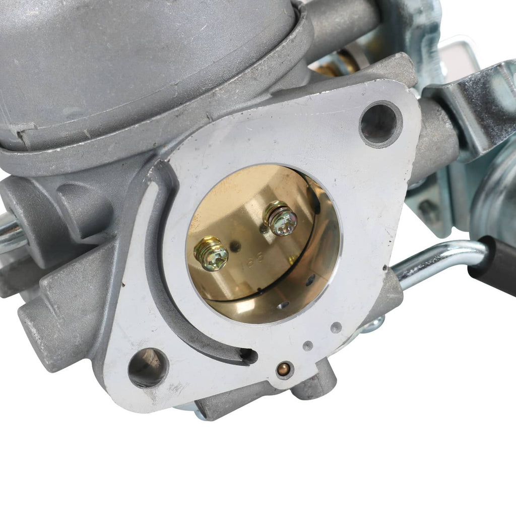 Carburetor inlet housing with brass fittings and circular mounting plate