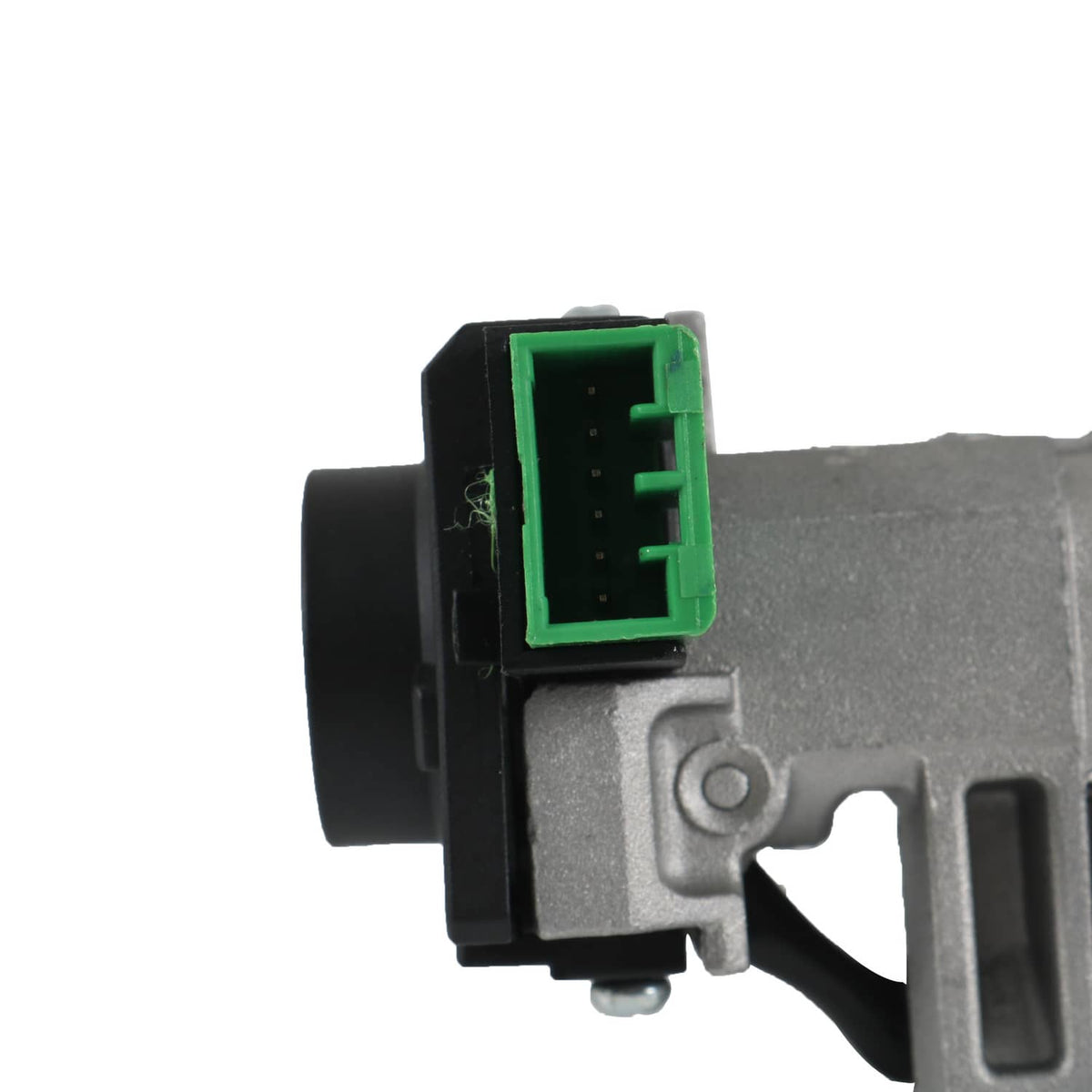 Ignition switch lock cylinder connector, green plug on black housing