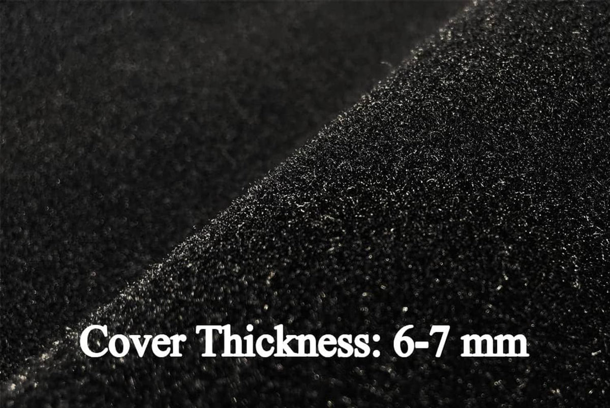 Black textured dash cover material, cover thickness 6–7 mm