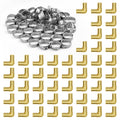 Brass clamp-style elbow pipe fittings, 1/2 in, assorted set of 50