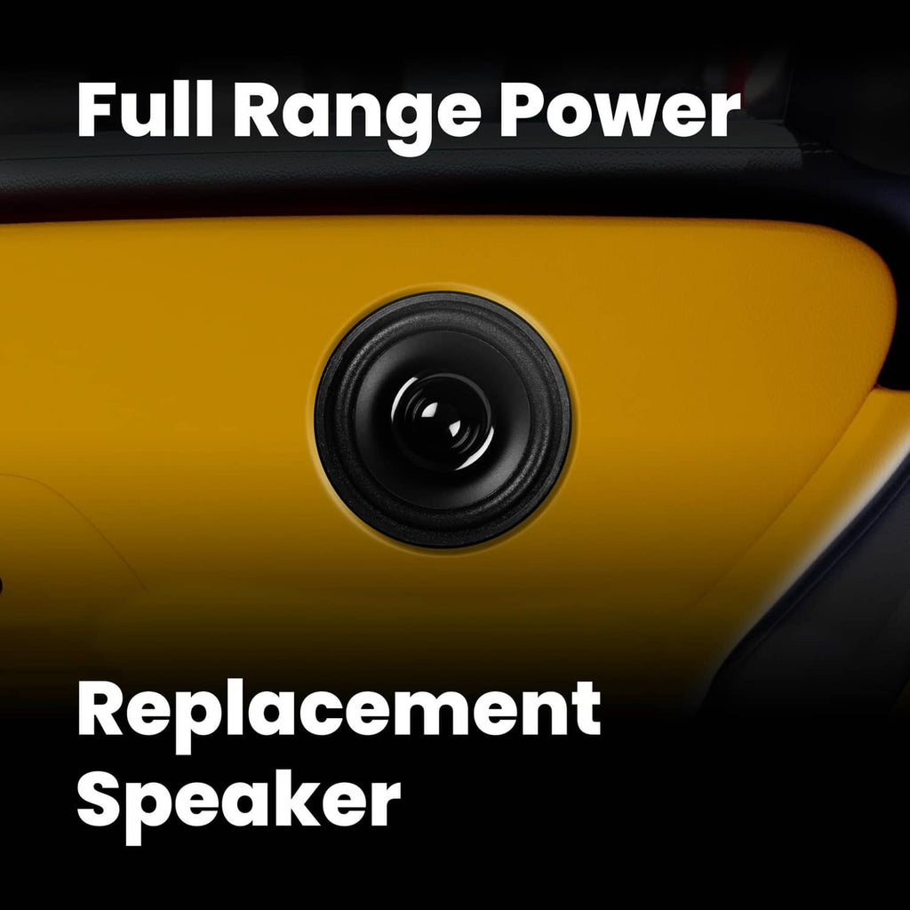 3.5-inch replacement car door speaker visible in a door panel opening