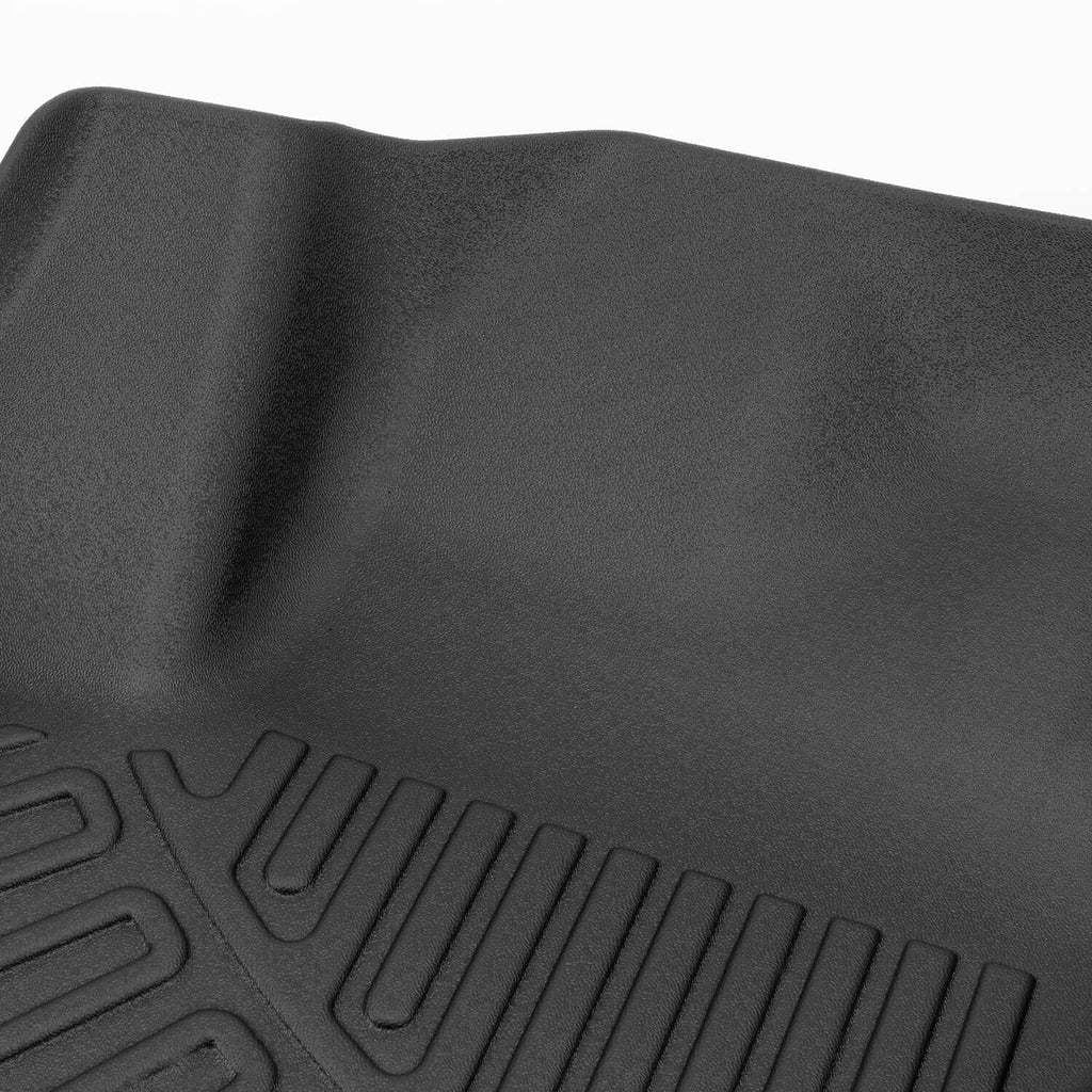 3-piece molded floor mat edge with textured anti-slip surface
