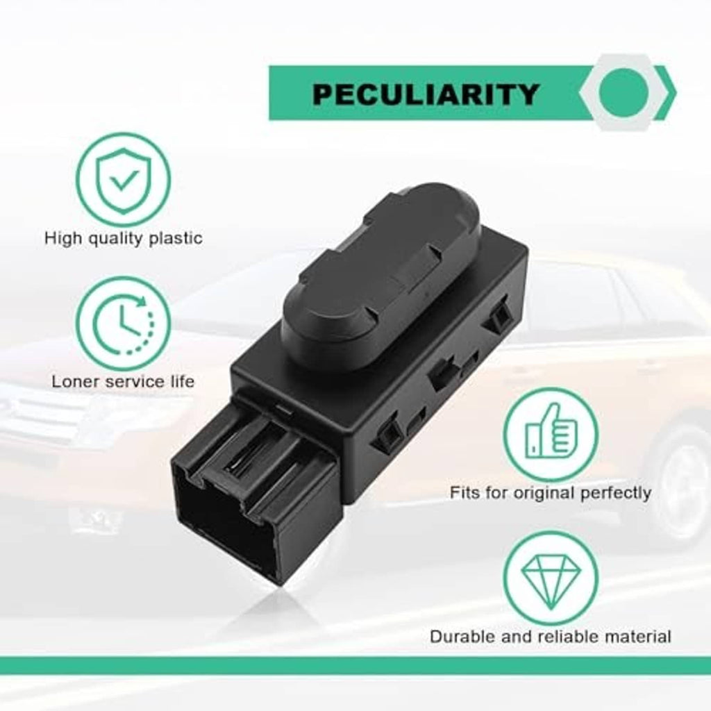 Black power seat adjustment switch with durable plastic housing and multi-port connector