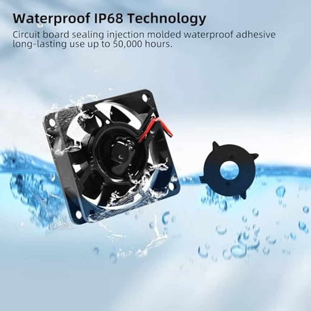 Black 60mm computer cooling fan with water-splash effect, dual-ball bearing