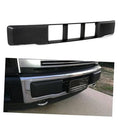 Black lower front bumper grille insert with multiple horizontal openings