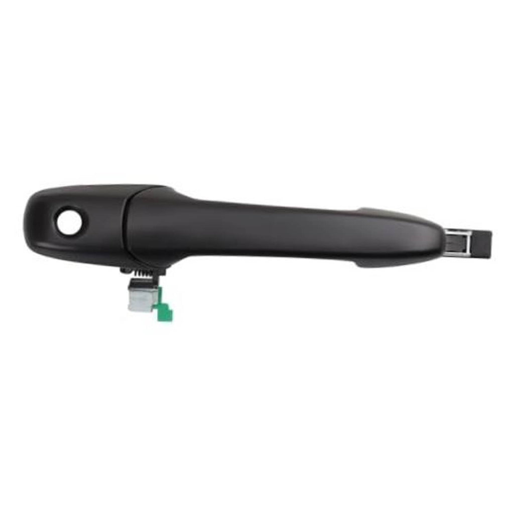 Front exterior driver side door handle with keyhole, black finish