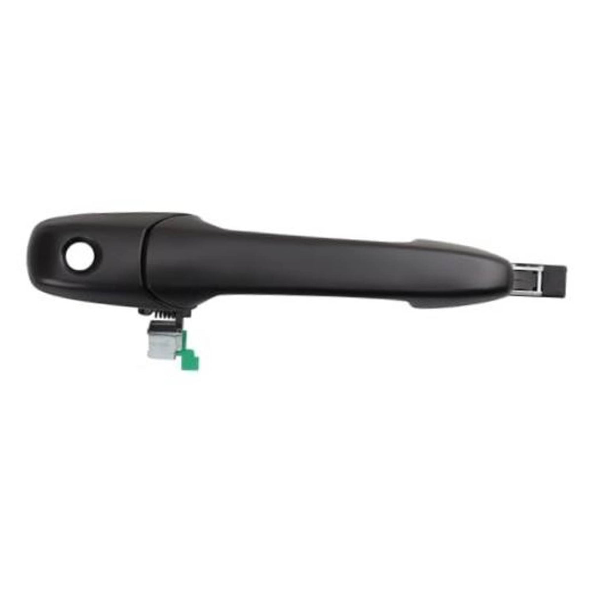 Front exterior driver side door handle with keyhole, black finish
