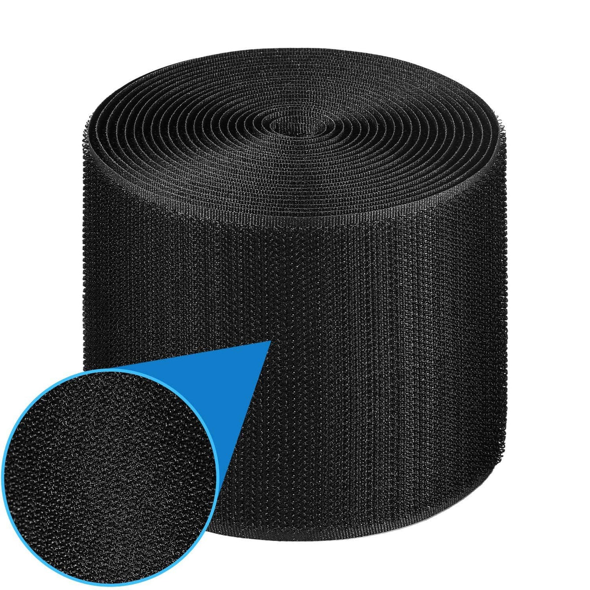Black cable floor strip roll with close-up texture detail on the grip surface