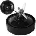 Black 7-fin extractor blade assembly with circular motor base, replacement blender part