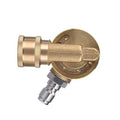 Brass pivoting coupler attachment for pressure washer gutter cleaning