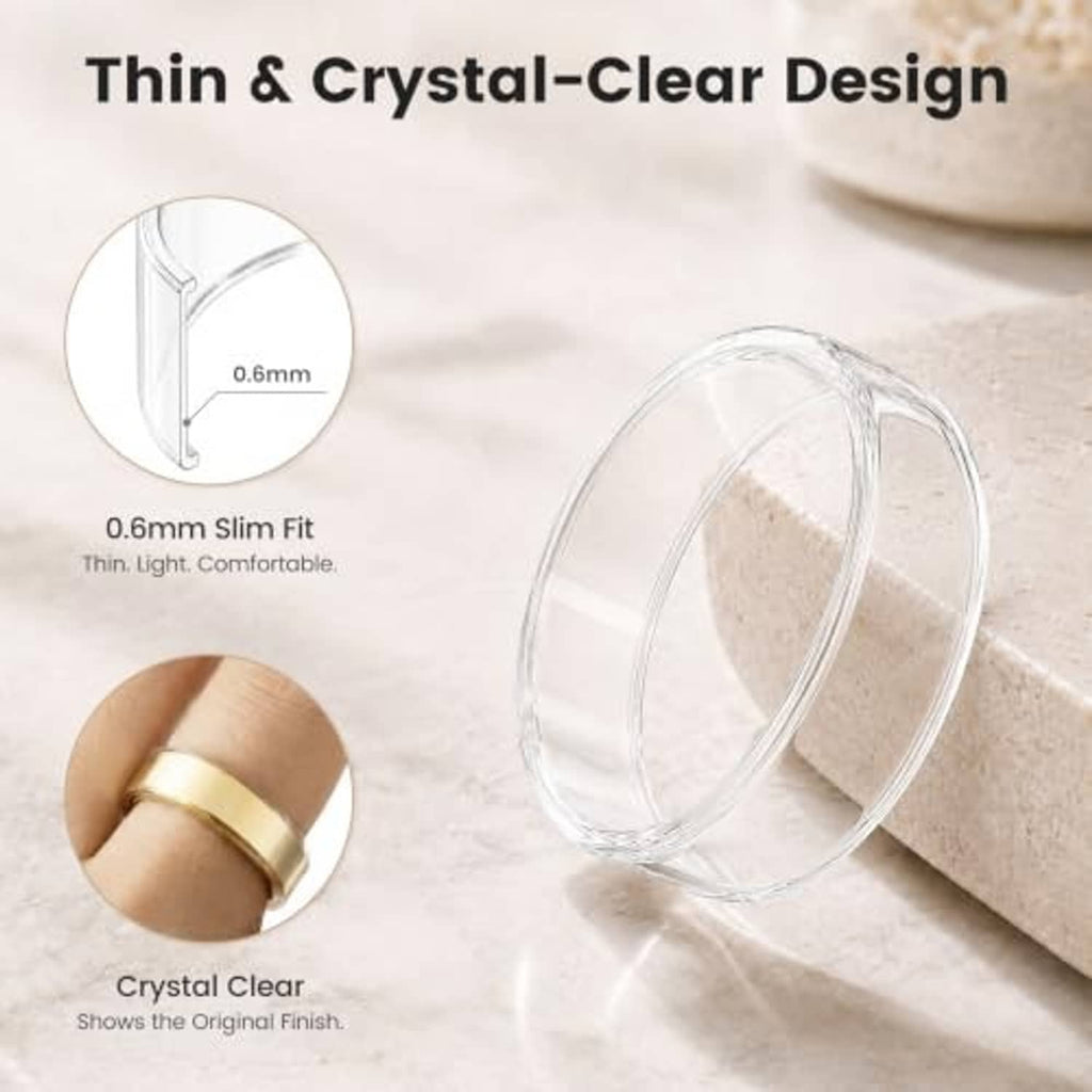 Crystal-clear TPU ring protector, 0.6mm slim fit, ultra-transparent