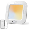 ANOTEK rechargeable motion sensor ceiling light in white with matching remote