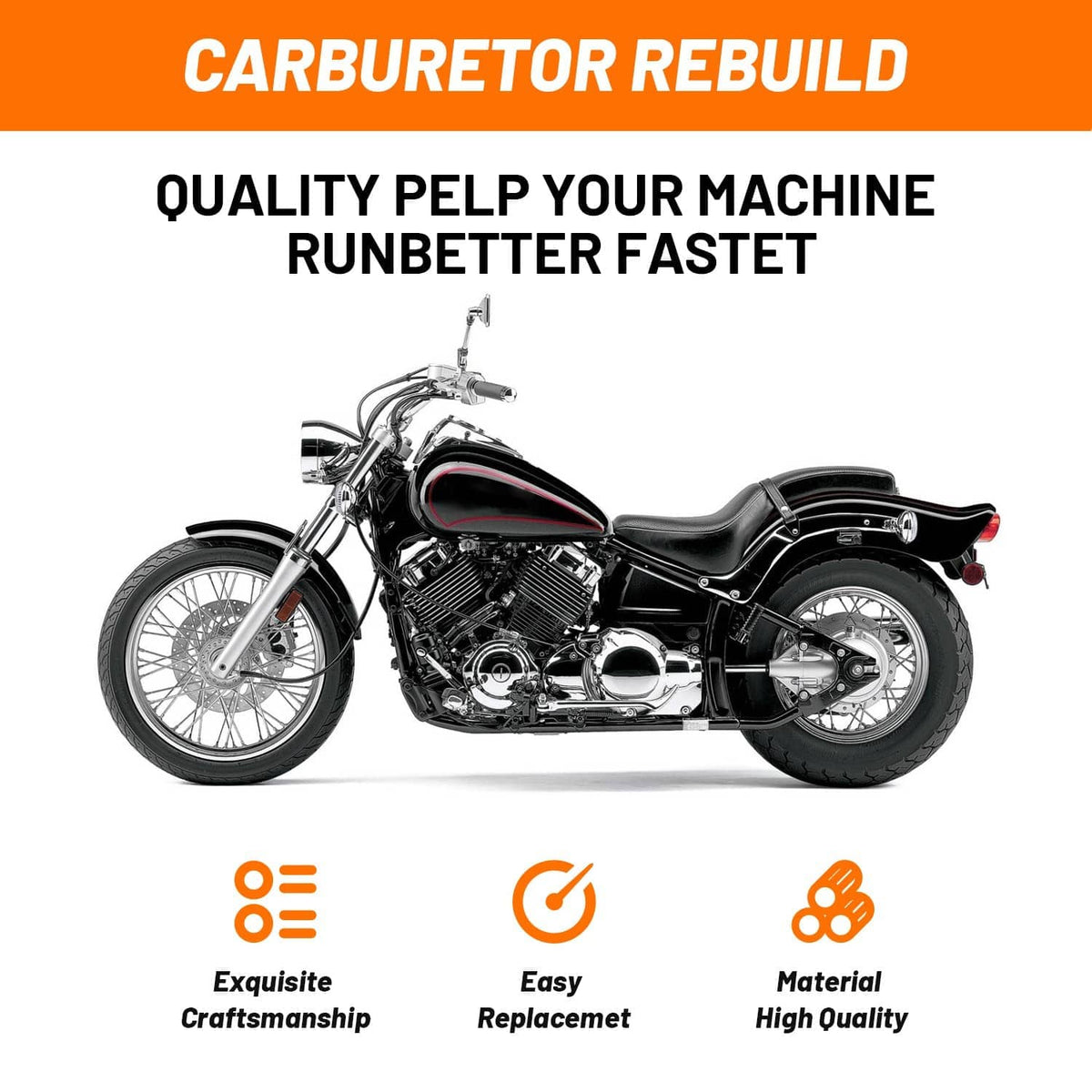 Motorcycle carburetor rebuild setup showing engine area with carburetor and intake manifold