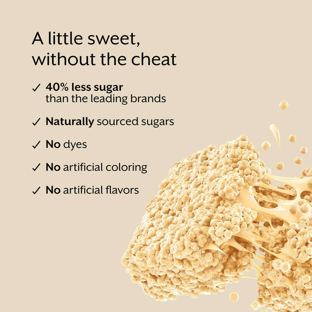 Vanilla protein puff bar with crisp, puffed cereal texture and vanilla drizzle swirl graphic
