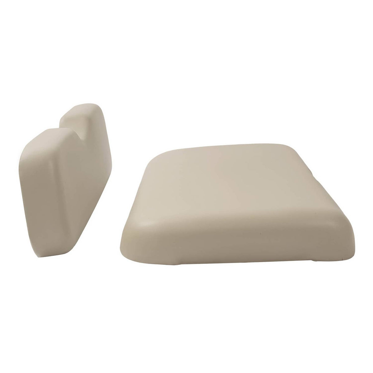 Stone golf cart seat cushion set: bottom pad with separate backrest piece, molded foam