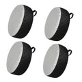Waterproof tire storage cover bag, white and black, round with drawstring handle