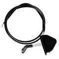 Black throttle cable replacement with control lever and protective sheath
