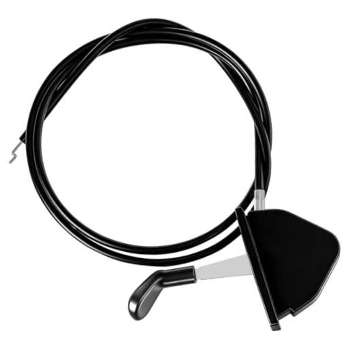 Black throttle cable replacement with control lever and protective sheath