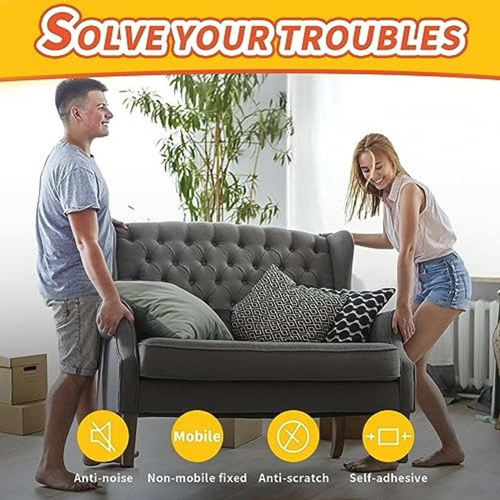 Black felt furniture pad strips for furniture protection, self-adhesive