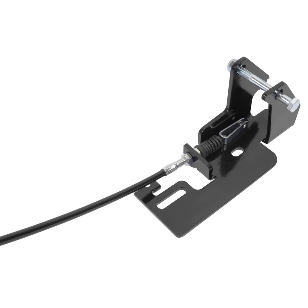Black mounting base with chute blocker plate, spring mechanism and lever