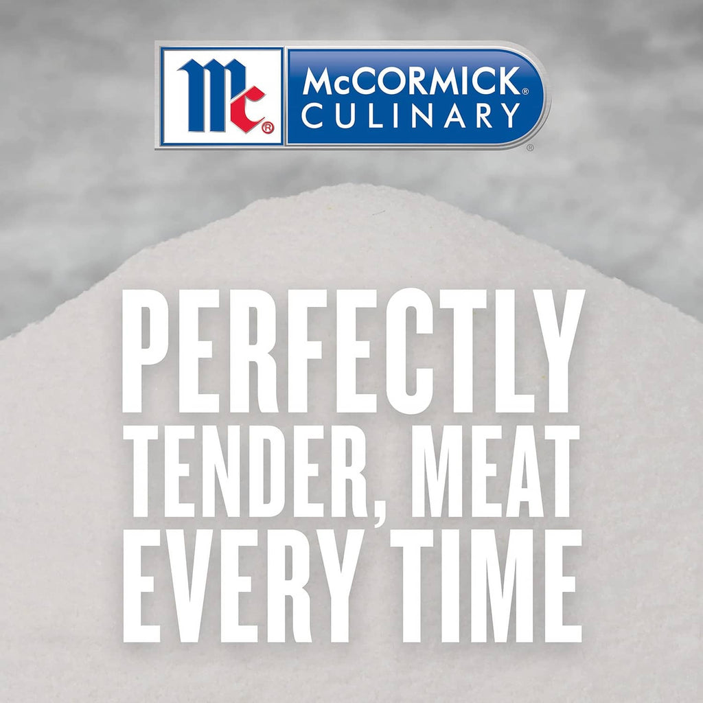 McCormick Culinary promotional graphic reading “Perfectly Tender, Meat Every Time”