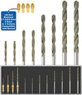 Diamond drill bit set: 8 diamond bits and 4 collets in storage tray