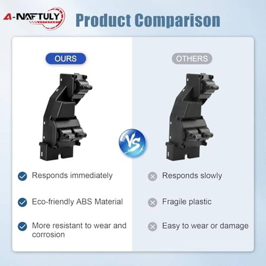 Black power window switch module compared against another unit in the panel
