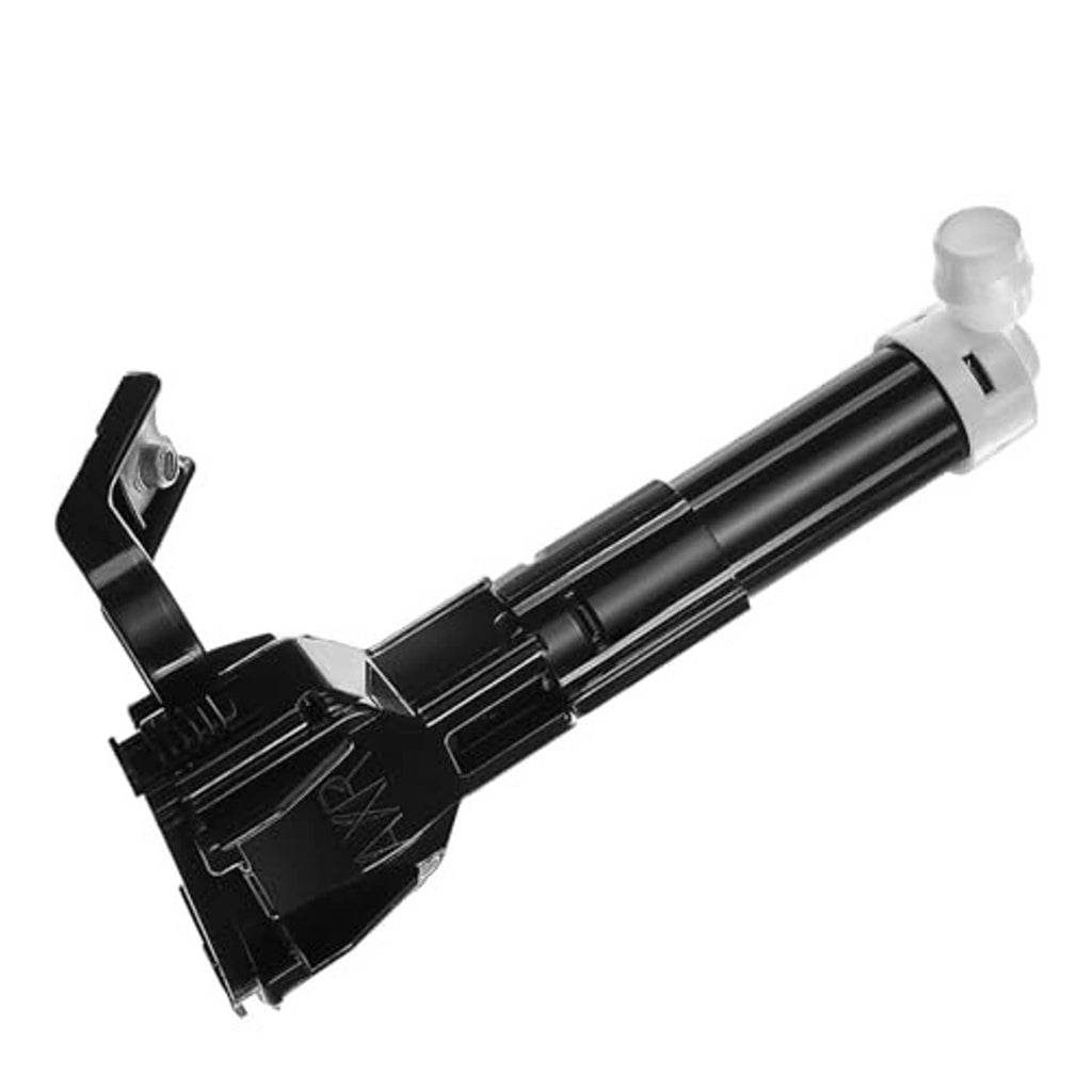 Headlight washer nozzle jet sprayer, black mounting bracket with white spray tip