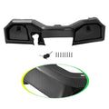 Carbon fiber-style dash cover panel with dark textured finish, key cutout and mounting hardware