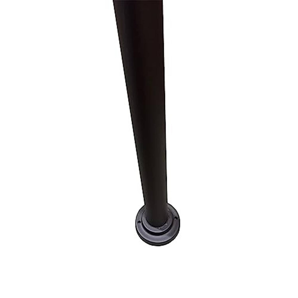 Black gazebo support pole base with round foot plate