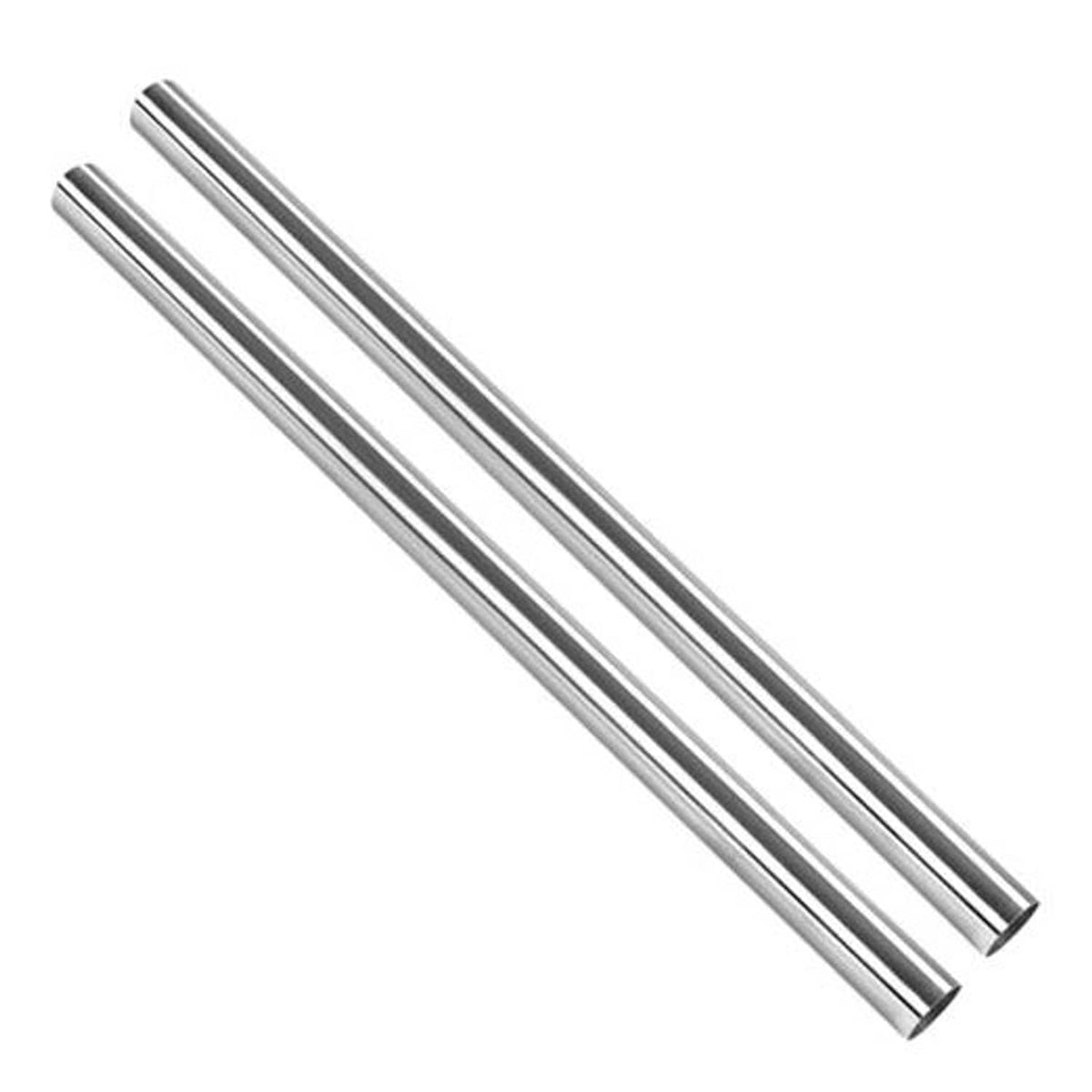 Stainless steel exhaust tubing mandrel rods, 2.5-inch OD, two parallel pipes