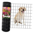 Black PVC-coated welded wire fence roll with 2 in x 3 in grid mesh