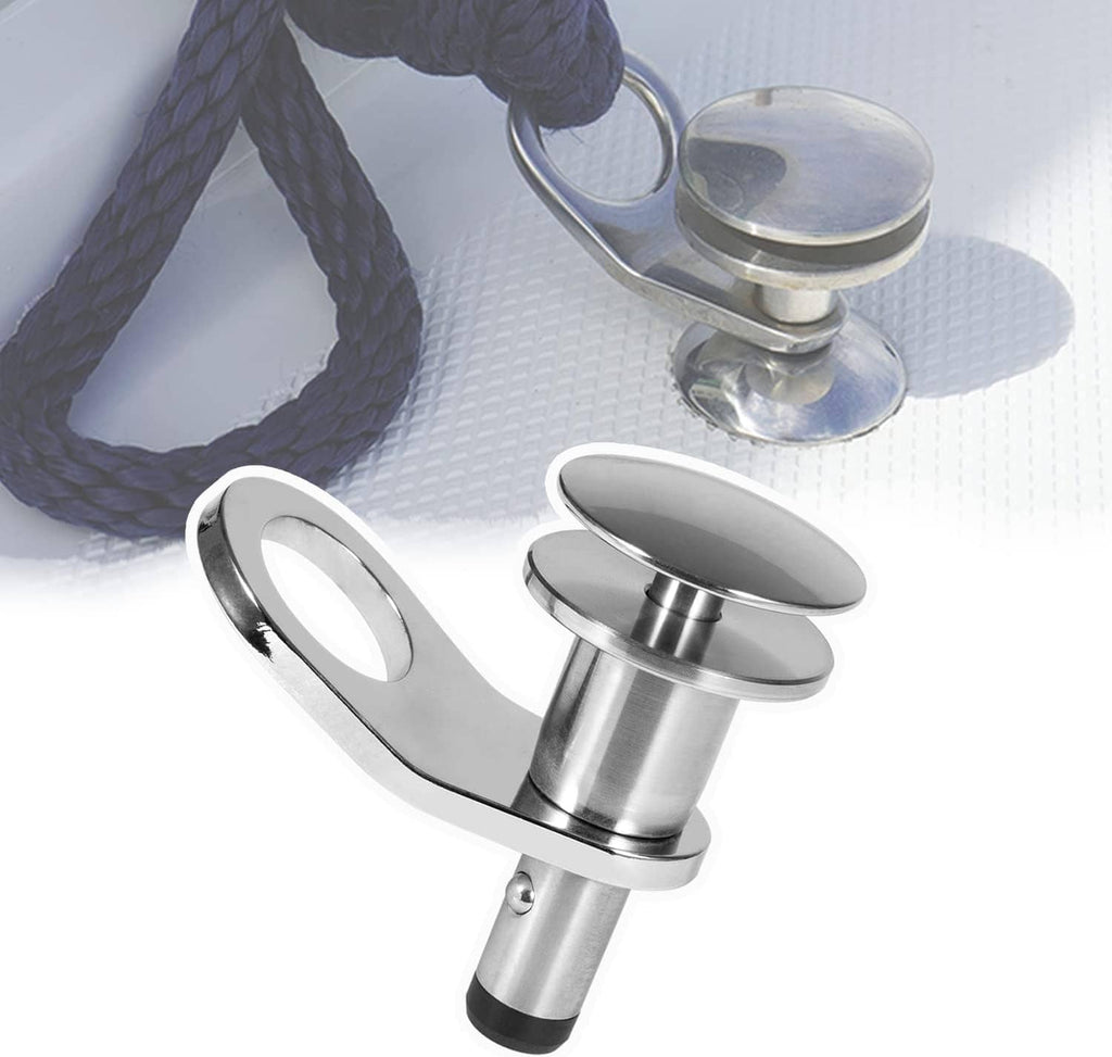 Marine stainless steel quick-release fender lock cleat with round holder and base