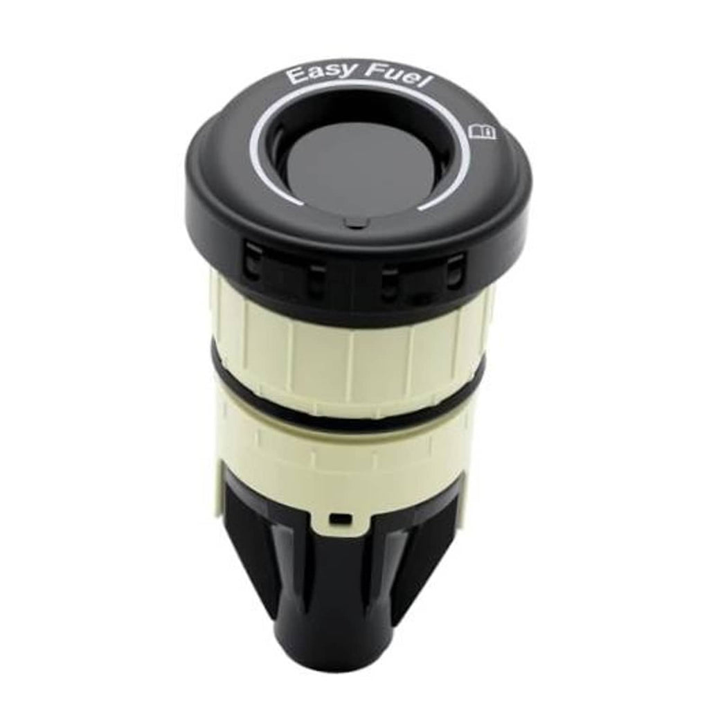 Fuel tank cap without cover, black top with beige sleeve and Easy Fuel ring