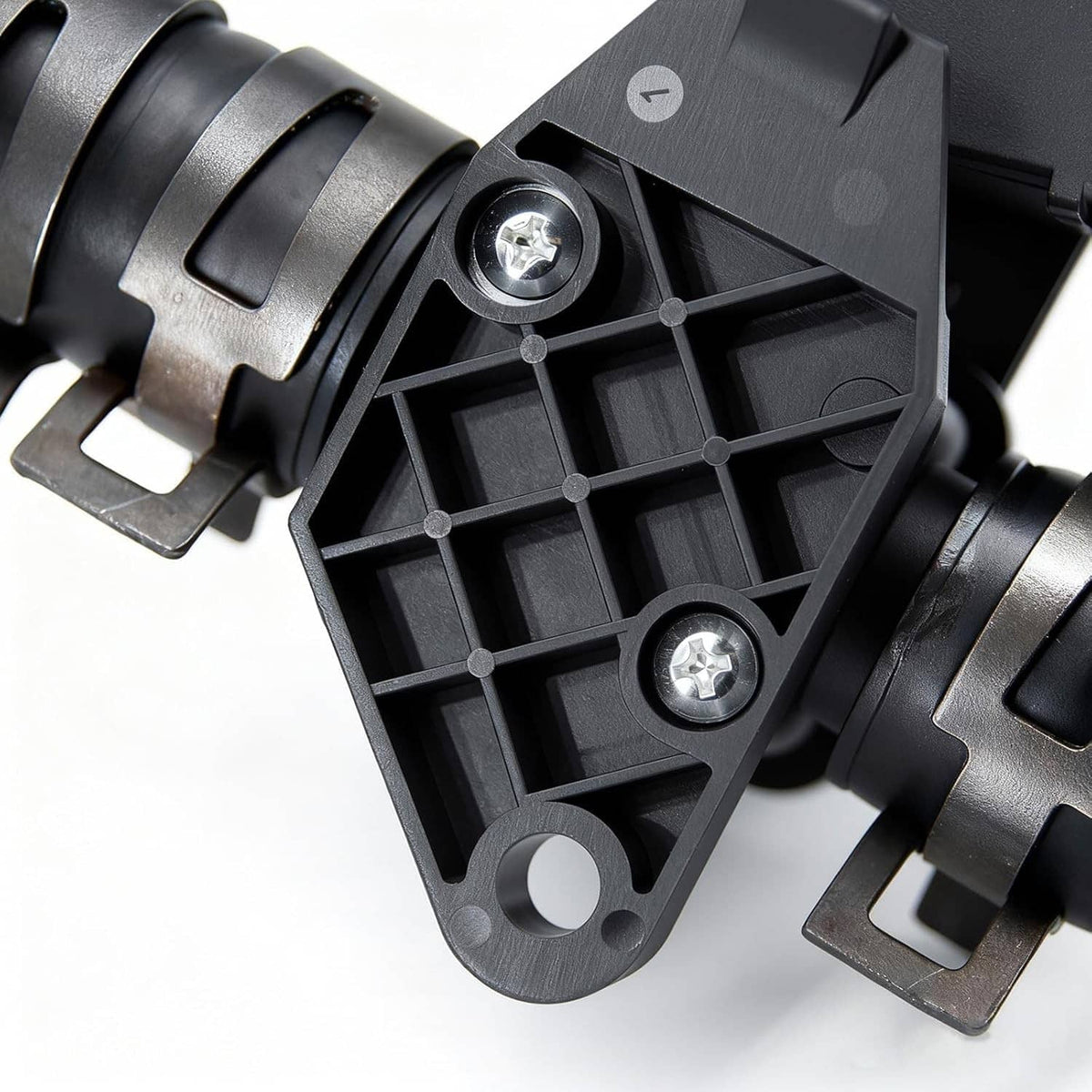 HVAC heater control valve with black housing and metal mounting screws