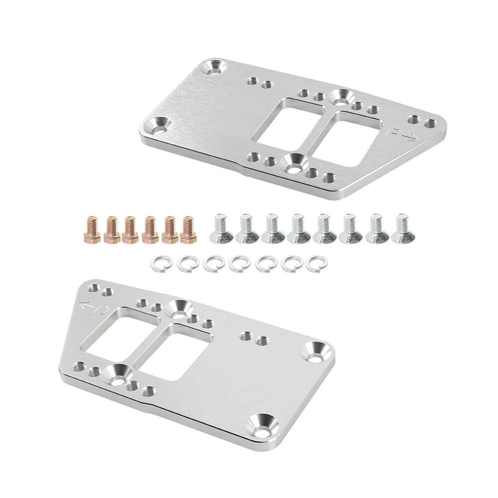 Silver LS engine motor mount adapter plate set with bolts and spacers