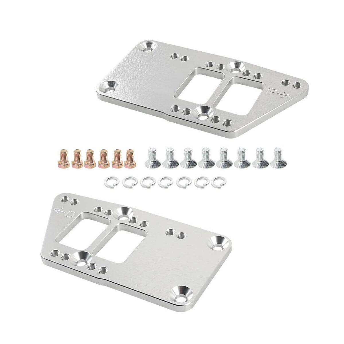 Silver LS engine motor mount adapter plate set with bolts and spacers
