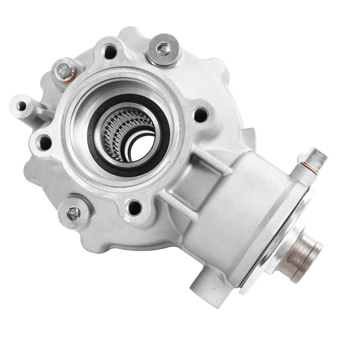 Silver rear differential gear housing assembly with bearing and axle seal