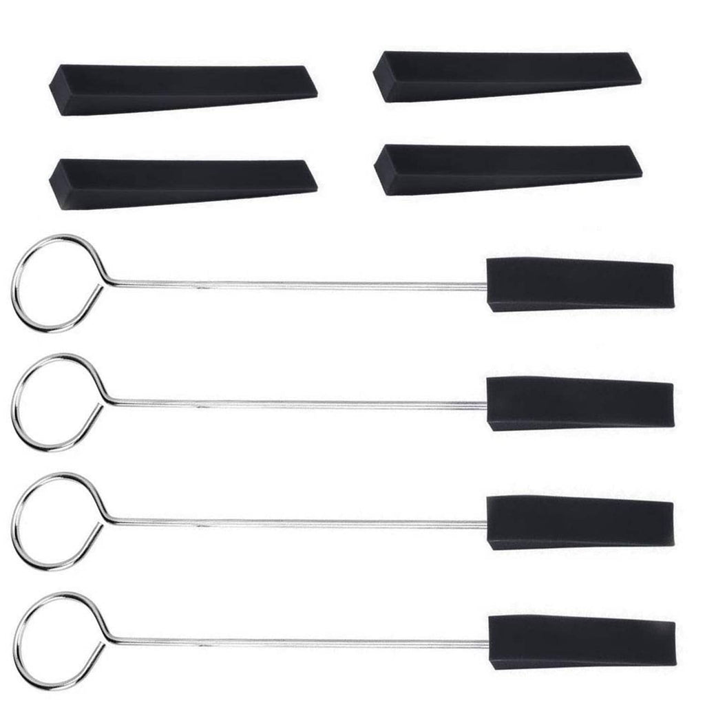 Jiayouy piano tuning mute kit: black triangular rubber mute bars, 8-piece set