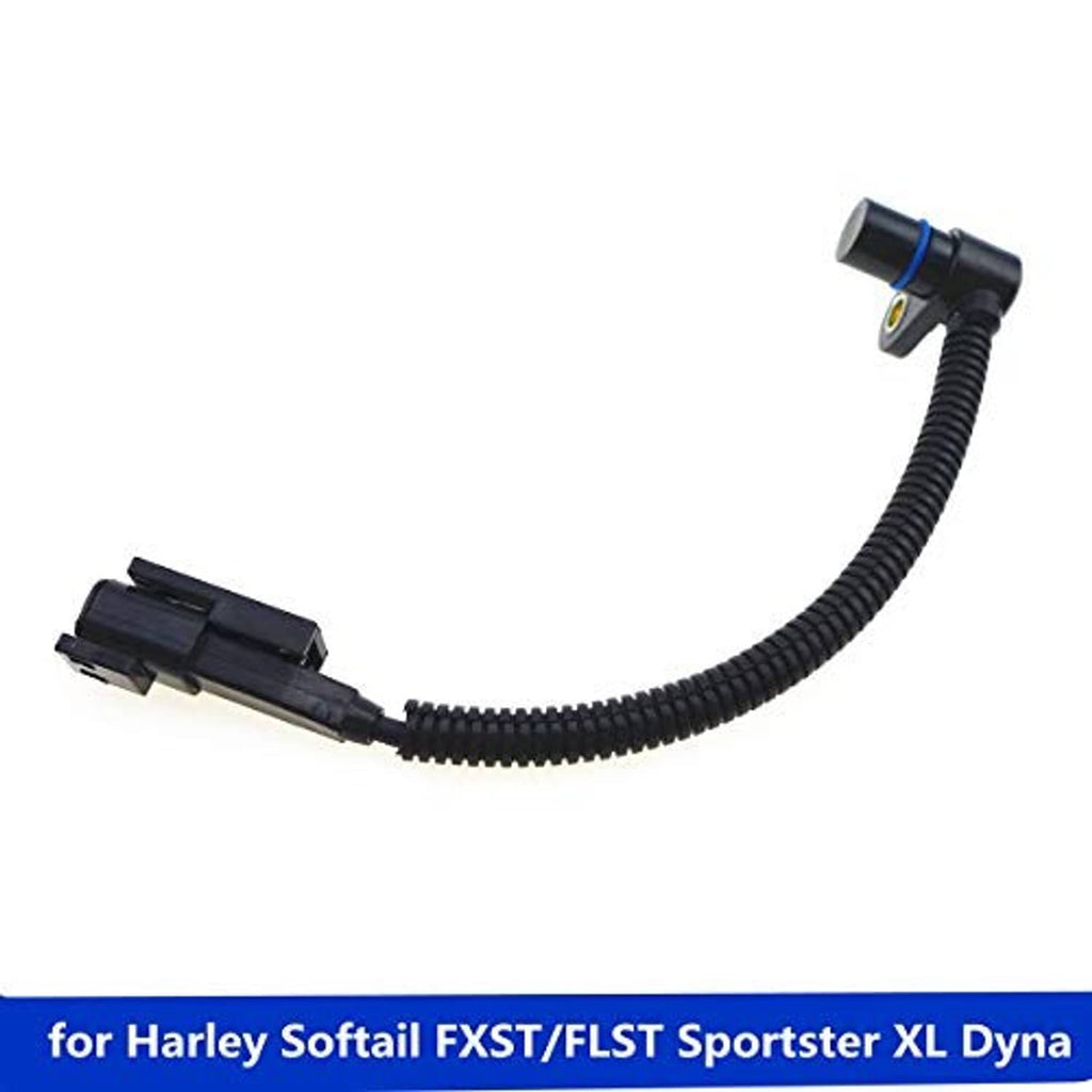 Crankshaft position sensor wiring harness with two ends and black ribbed cable