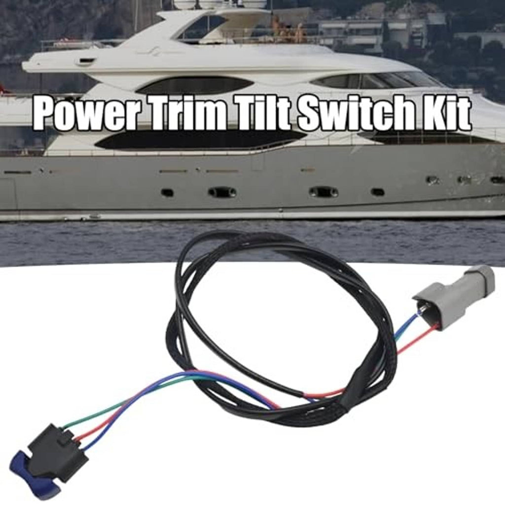 Power trim tilt switch kit wiring harness with black leads and grey sensor plug